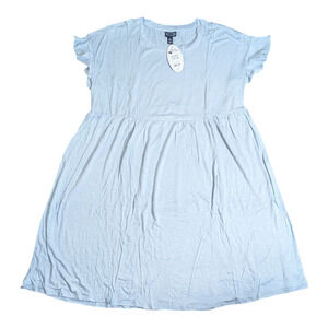 Scoop women's flutter dress size 16-18 XL Blue summer outfit Brand New With Tags